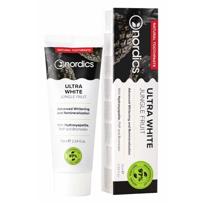 Pasta de dinti pentru albire cu carbune activ 75ml Nordics
