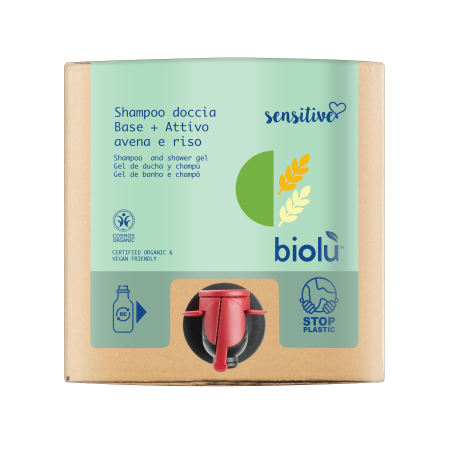 Biolu Gel de dus - sampon pentru bebelusi si adulti, SENSITIVE bio, 10L Biolu Gel de dus - sampon pentru bebelusi si adulti, SENSITIVE bio, 10L
