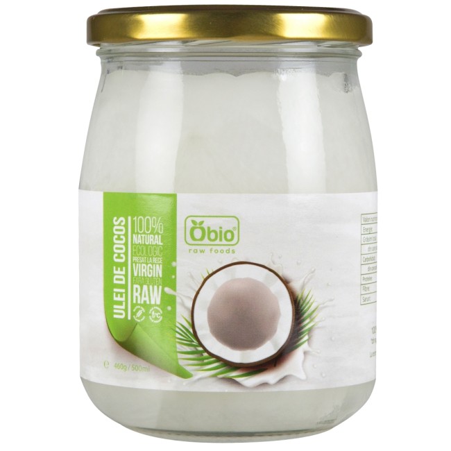 Ulei de cocos virgin raw bio 500ml OBIO