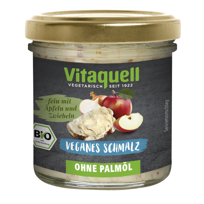 Grasime vegetala tartinabila cu legume, mere si ceapa bio 120g Vitaquell Grasime vegetala tartinabila cu legume, mere si ceapa bio 120g Vitaquell