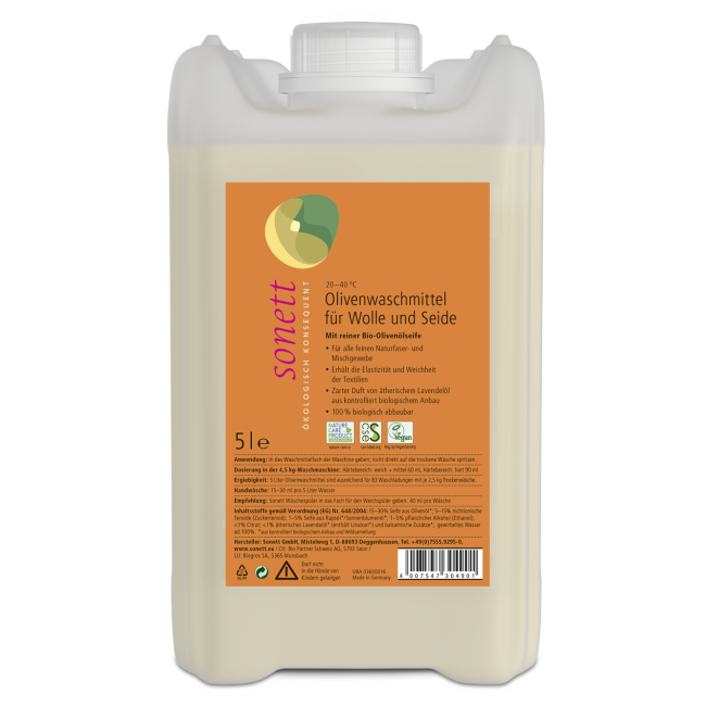 Detergent lichid pentru lana si matase ecologic 5l Sonett Detergent lichid pentru lana si matase ecologic 5l Sonett