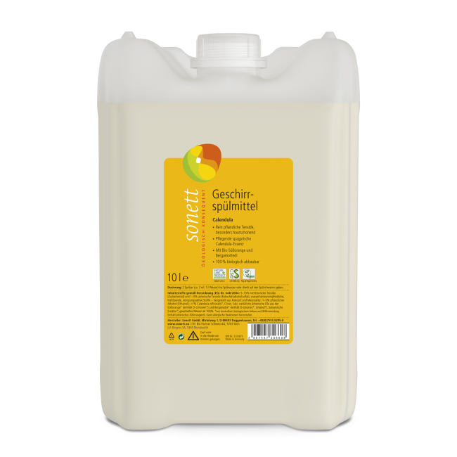 Detergent lichid pentru vase cu galbenele ecologic 10l Sonett Detergent lichid pentru vase cu galbenele ecologic 10l Sonett