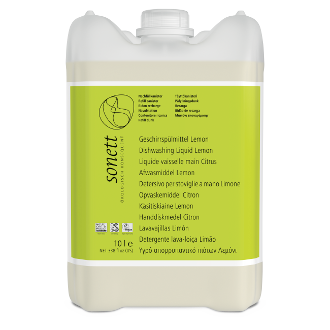 Detergent lichid pentru vase cu lamaie ecologic 10l Sonett Detergent lichid pentru vase cu lamaie ecologic 10l Sonett