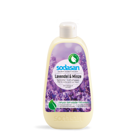 Detergent vase lichid bio lavanda si menta 500 ml Sodasan