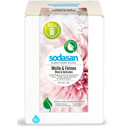 Detergent lichid pentru rufe delicate, lana si matase ecologic 5l Sodasan