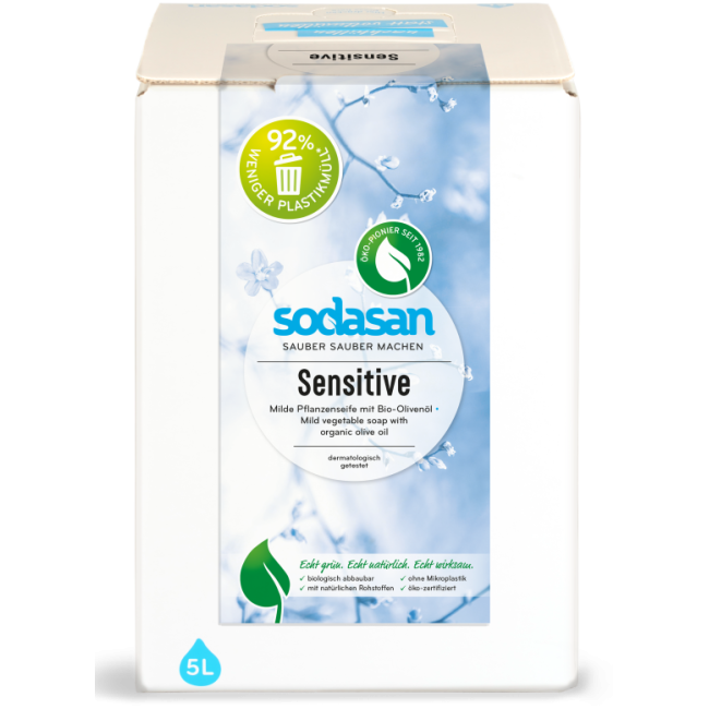 Sapun lichid sensitiv ecologic 5l Sodasan Sapun lichid sensitiv ecologic 5l Sodasan