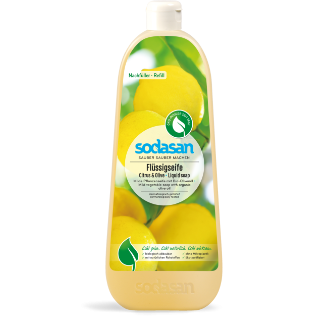 Sapun lichid gel de dus bio citrice masline 1L SODASAN