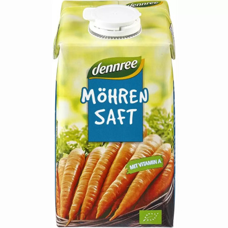 Suc de morcovi bio 500ml Dennree Suc de morcovi bio 500ml Dennree