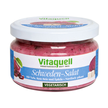 Salata suedeza cu tofu, sfecla rosie si mere 200g Vitaquell
