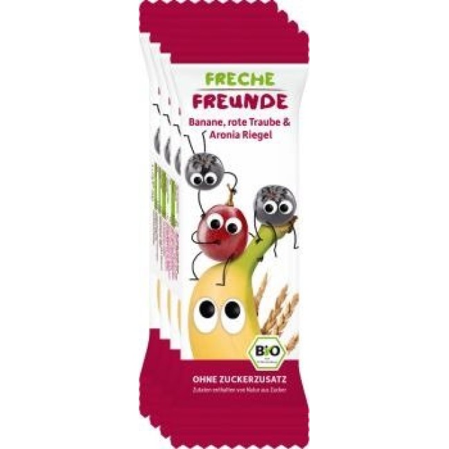 BATON DIN CEREALE CU BANANE, STRUGURI SI ARONIA BIO 4 BUC X 23G Erdbar BATON DIN CEREALE CU BANANE, STRUGURI SI ARONIA BIO 4 BUC X 23G Erdbar
