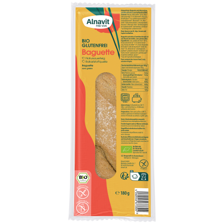 Bagheta fara gluten, precoapta, bio, 180g Alnavit Bagheta fara gluten, precoapta, bio, 180g Alnavit