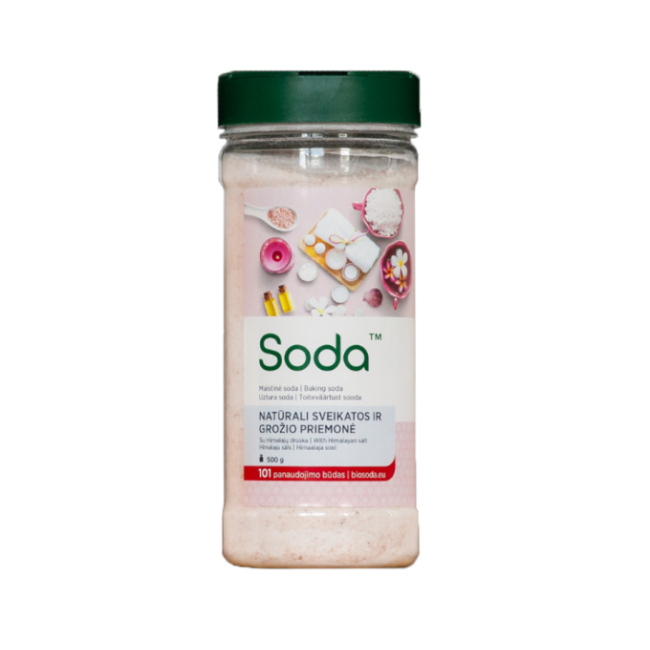 Mix pentru baie cu bicarbonat de sodiu si sare de Himalaya 500g Soda Mix pentru baie cu bicarbonat de sodiu si sare de Himalaya 500g Soda