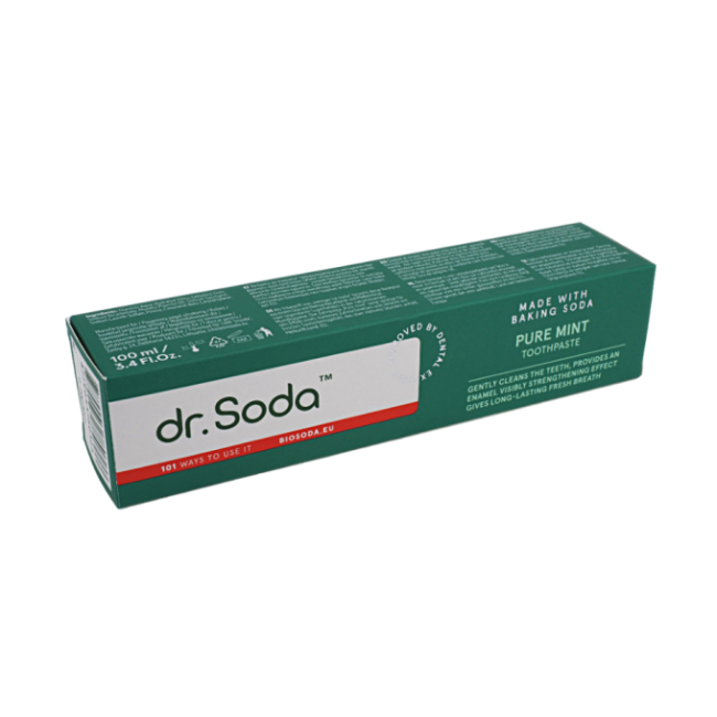 Pasta de dinti cu bicarbonat de sodiu Pure Mint 100ml Dr. Soda