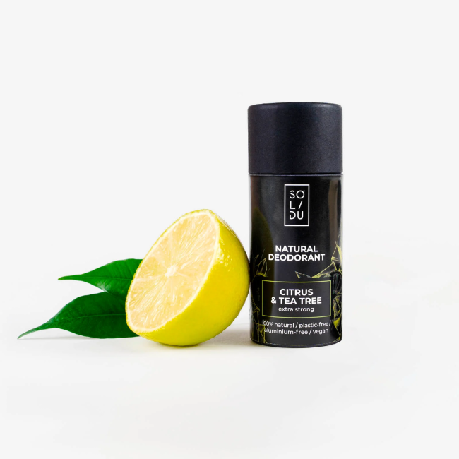Deodorant natural cu citrice si ulei din arbore de ceai 55g Solidu Deodorant natural cu citrice si ulei din arbore de ceai 55g Solidu
