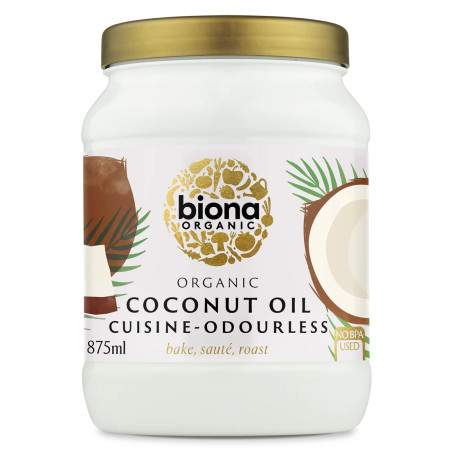 Ulei de cocos dezodorizat pentru gatit bio 875ml Biona Ulei de cocos dezodorizat pentru gatit bio 875ml Biona