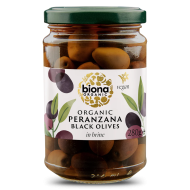 Masline negre peranzana in saramura bio 280g Biona
