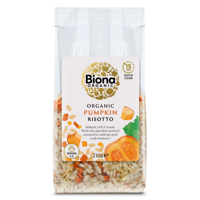 Risotto cu dovleac bio 210g Biona Risotto cu dovleac bio 210g Biona