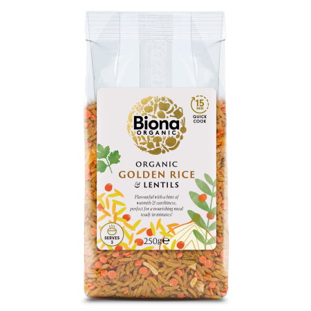 Orez auriu si linte bio 250g Biona