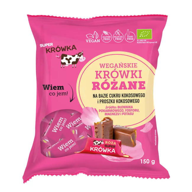 Caramele - aroma trandafir bio 150g Super Fudgio Caramele - aroma trandafir bio 150g Super Fudgio