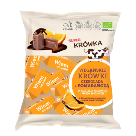 Caramele - aroma ciocolata cu portocale bio 150g Super Fudgio Caramele - aroma ciocolata cu portocale bio 150g Super Fudgio