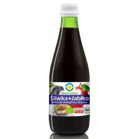 Suc de prune si mere bio 300ml Biofood