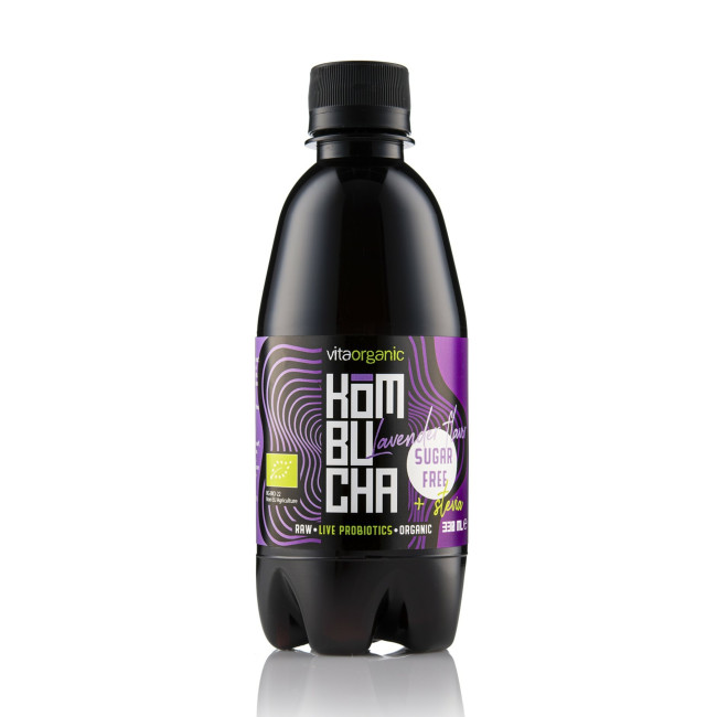Kombucha cu lavanda indulcita cu stevia bio 330ml Vita Organic