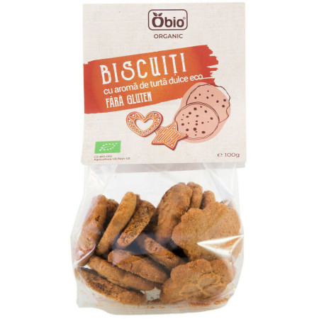 Biscuiti cu aroma de turta dulce fara gluten bio 100g Obio Biscuiti cu aroma de turta dulce fara gluten bio 100g Obio
