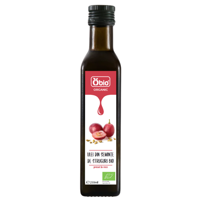 Ulei din seminte de struguri bio 250ml Obio Ulei din seminte de struguri bio 250ml Obio