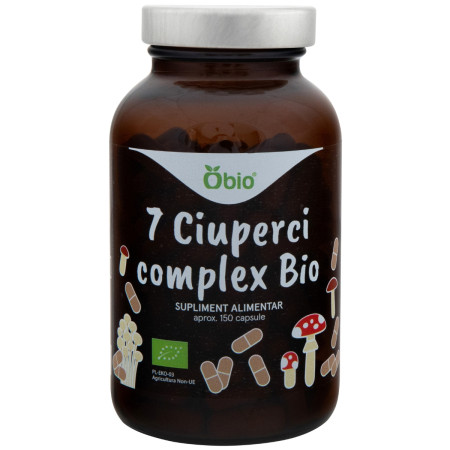 7 Ciuperci complex, bio, 150 capsule (45g), Obio 7 Ciuperci complex, bio, 150 capsule (45g), Obio