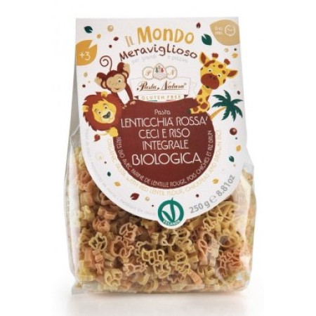 Paste savana cu faina de linte rosie, naut si orez brun bio 250g Pasta Natura Paste savana cu faina de linte rosie, naut si orez brun bio 250g Pasta Natura