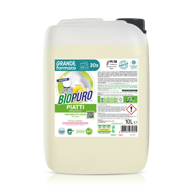 Detergent pentru vase hipoalergen ecologic 10l Biopuro Detergent pentru vase hipoalergen ecologic 10l Biopuro