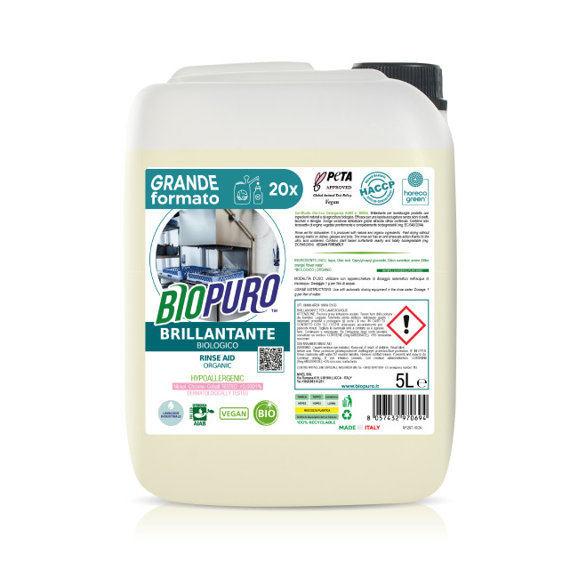 Solutie de clatire pentru masina de spalat vase hipoalergena ecologica 5l Biopuro Solutie de clatire pentru masina de spalat vase hipoalergena ecologica 5l Biopuro