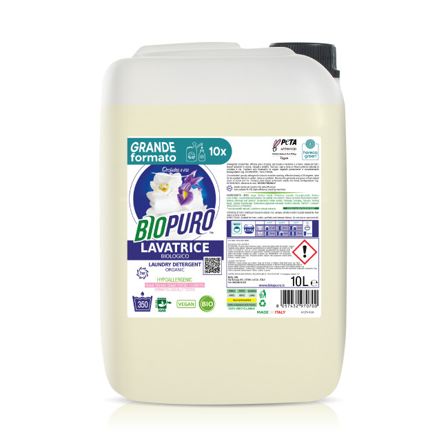 Detergent pentru rufe albe si colorate cu iris si orhidee hipoalergen ecologic 10l Biopuro Detergent pentru rufe albe si colorate cu iris si orhidee hipoalergen ecologic 10l Biopuro