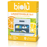 Tablete pentru masina de spalat vase 5in1 cu mandarine si lamaie ecologice 32 bucati 76g Biolu