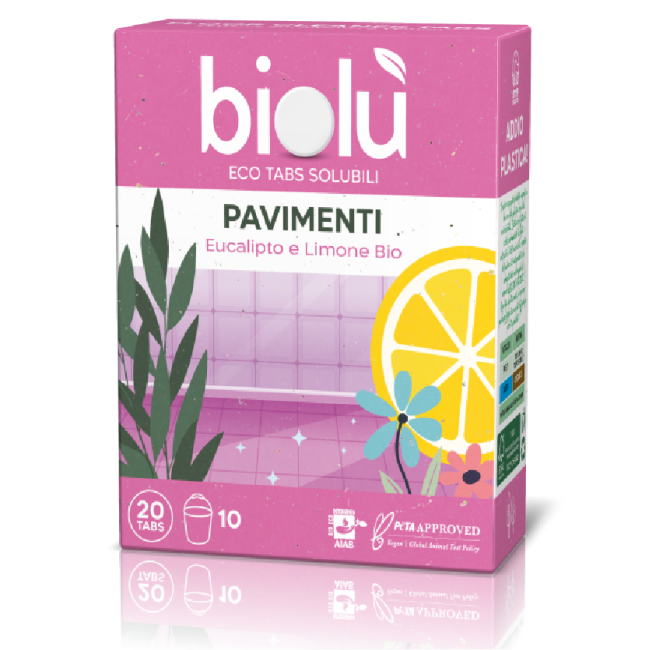 Tablete pentru pardoseli cu eucalipt si lamaie ecologice 20 bucati 47.5g Biolu Tablete pentru pardoseli cu eucalipt si lamaie ecologice 20 bucati 47.5g Biolu