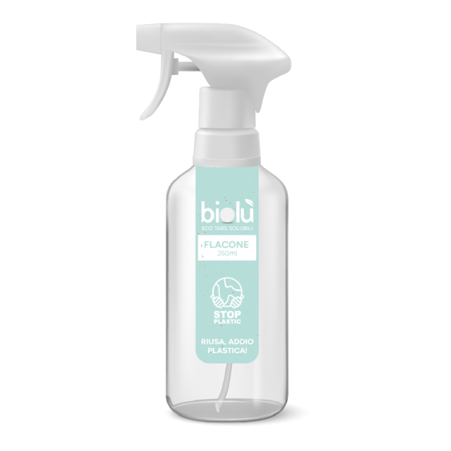 Recipient reutilizabil din plastic pentru tabletele de curatat 250ml Biolu Recipient reutilizabil din plastic pentru tabletele de curatat 250ml Biolu