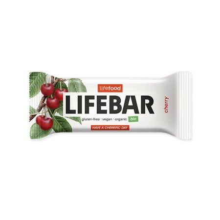 Lifebar baton cu cirese, raw, bio, 40g Lifebar baton cu cirese, raw, bio, 40g