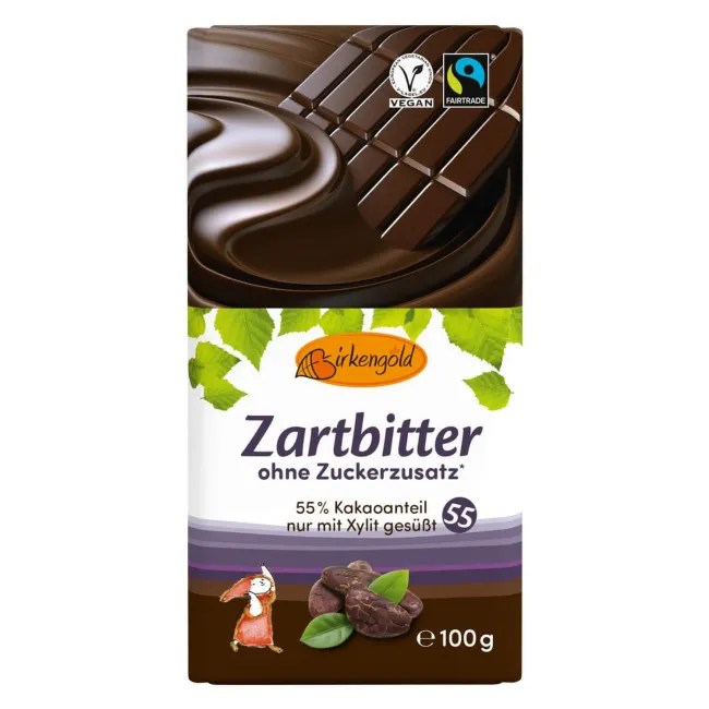 Ciocolata neagra 55% cacao, 100g, Birkengold Ciocolata neagra 55% cacao, 100g, Birkengold