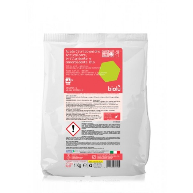 Biolu Acid citric ecologic pentru rufe 1kg - punga