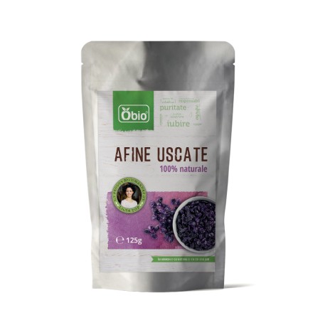 Afine uscate 125g OBIO Afine uscate 125g OBIO