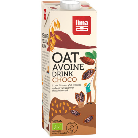 Bautura vegetala de ovaz cu ciocolata bio 1L Lima