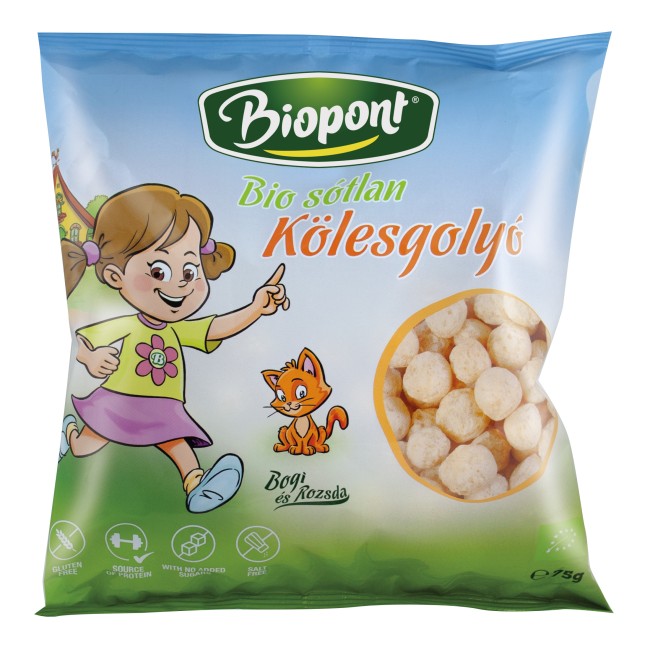 Bilute din mei expandat pentru copii, fara gluten, bio 75g Biopont