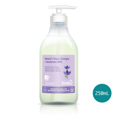 Sapun lichid cu lamaie si lavanda bio 250ml, Biolu Sapun lichid cu lamaie si lavanda bio 250ml, Biolu