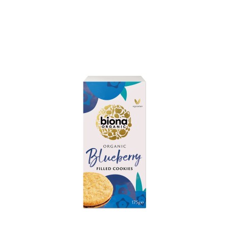 Biscuiti cu umplutura de afine bio 175g Biona Biscuiti cu umplutura de afine bio 175g Biona
