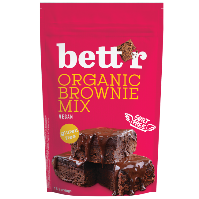 Mix pentru prajitura brownie fara gluten eco 400g Bettr