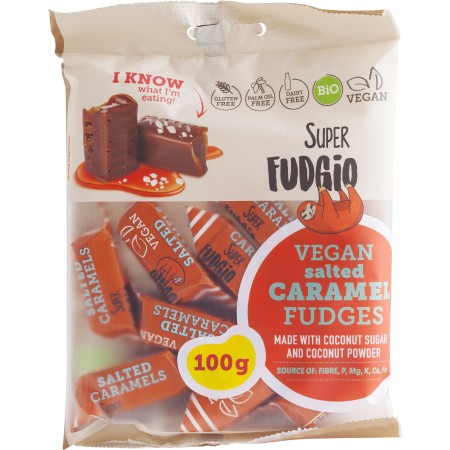 Caramele aroma caramel sarat, bio, 100g, Super Fudgio Caramele aroma caramel sarat, bio, 100g, Super Fudgio