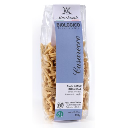 Paste casarecce din orez integral bio fara gluten 250g Marchesato Paste casarecce din orez integral bio fara gluten 250g Marchesato