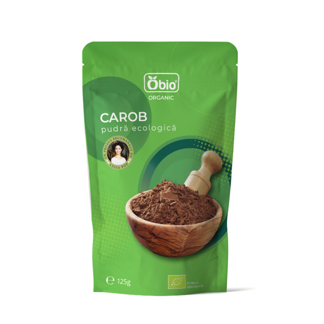 Pudra de carob (roscove) bio 125g OBIO Pudra de carob (roscove) bio 125g OBIO