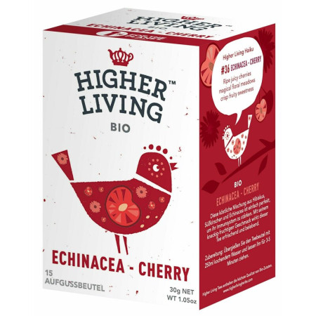 Ceai echinacea si visine bio 15dz 30g Higher Living