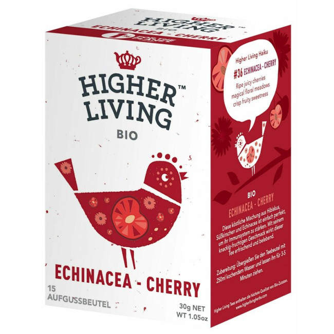 Ceai echinacea si visine bio 15dz 30g Higher Living